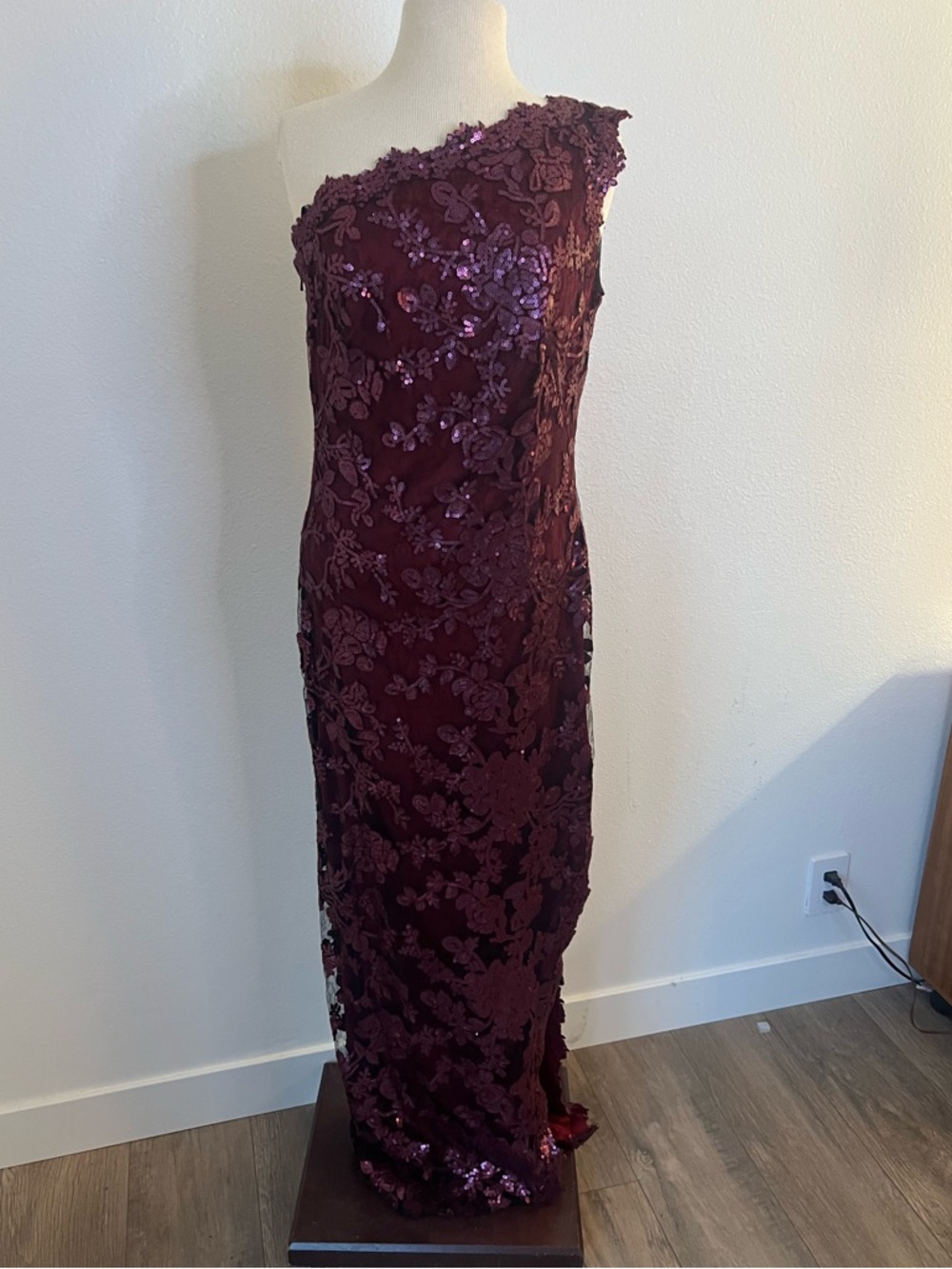 Tadashi Shoji Deep Red Evening Dress